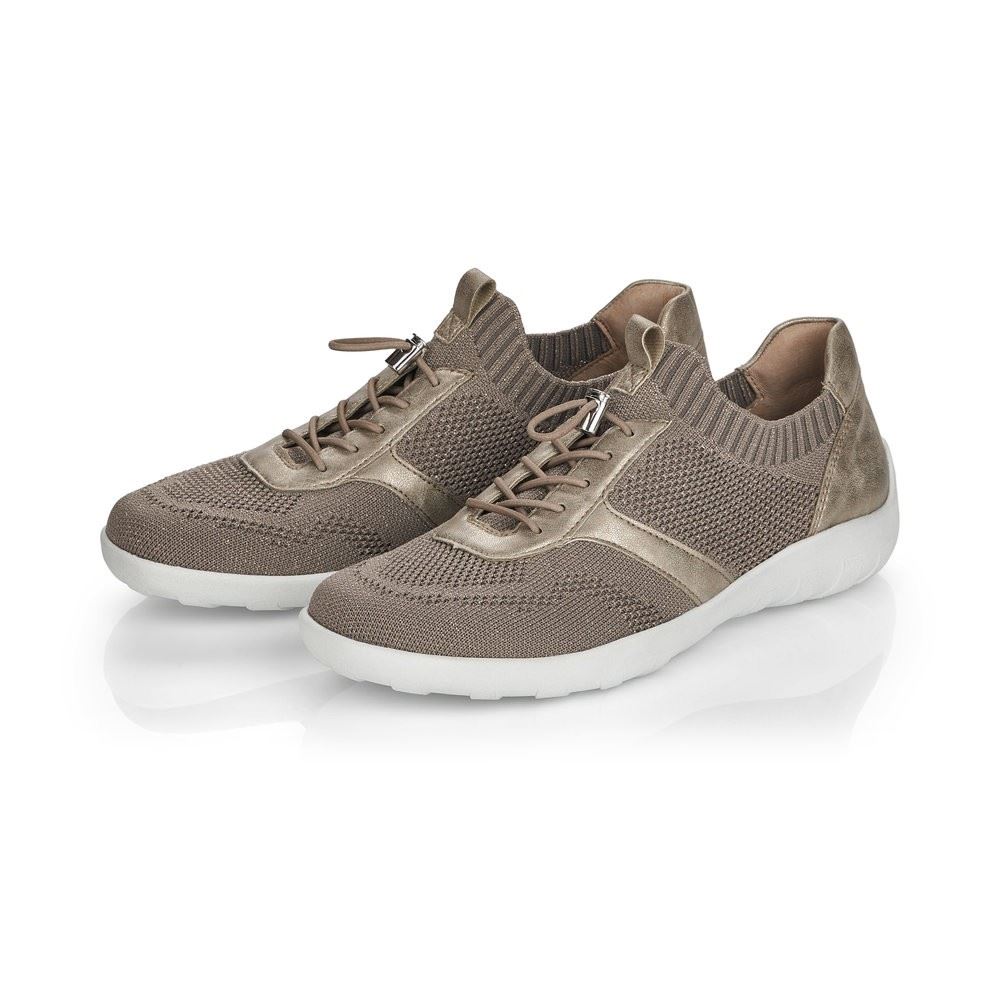 Remonte Sneaker Slipper beige softfoam R3511-64 37 | fango-spark/per | G