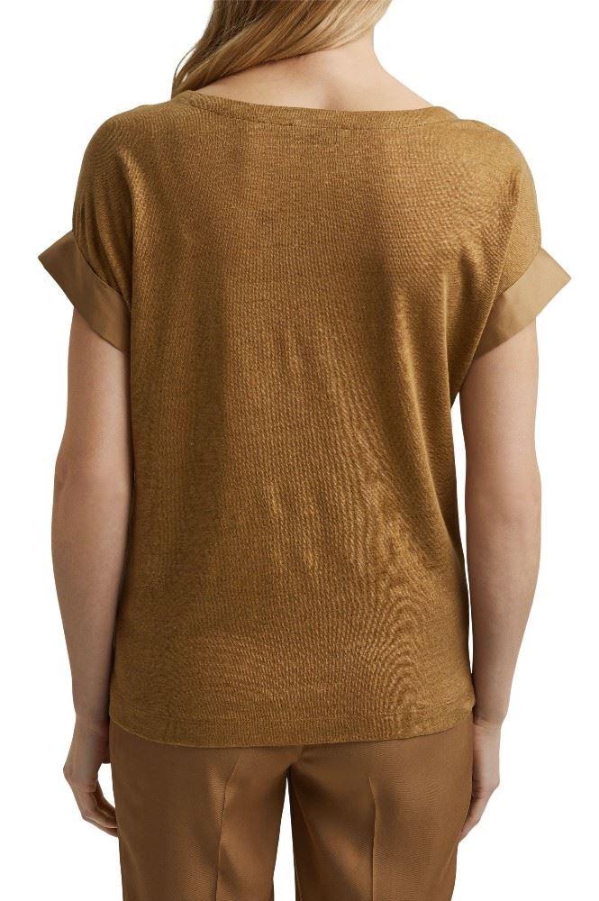ESPRIT Collection Leinen T- Shirt 041EO1K311 S | E255 BARK | 