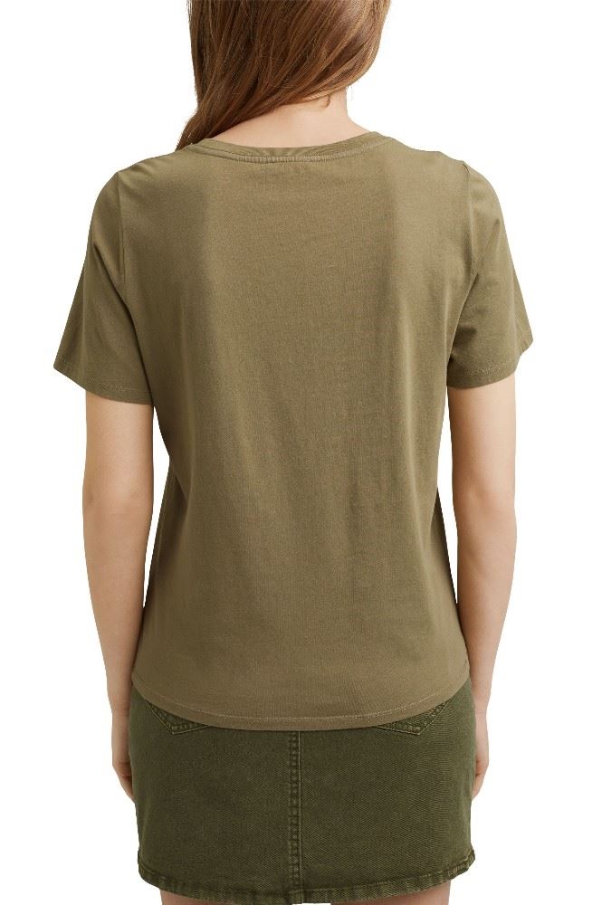 EDC T- Shirt mit Print 041CC1K324 S | C345 LIGHT KHAK | 