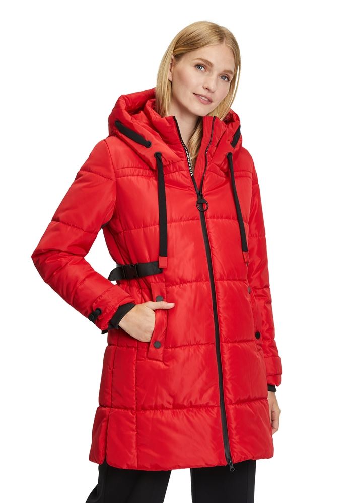 Betty Barclay Outdoorjacke Kapuze rot und schwarz S22 73031544 42 | 9045 Black | 