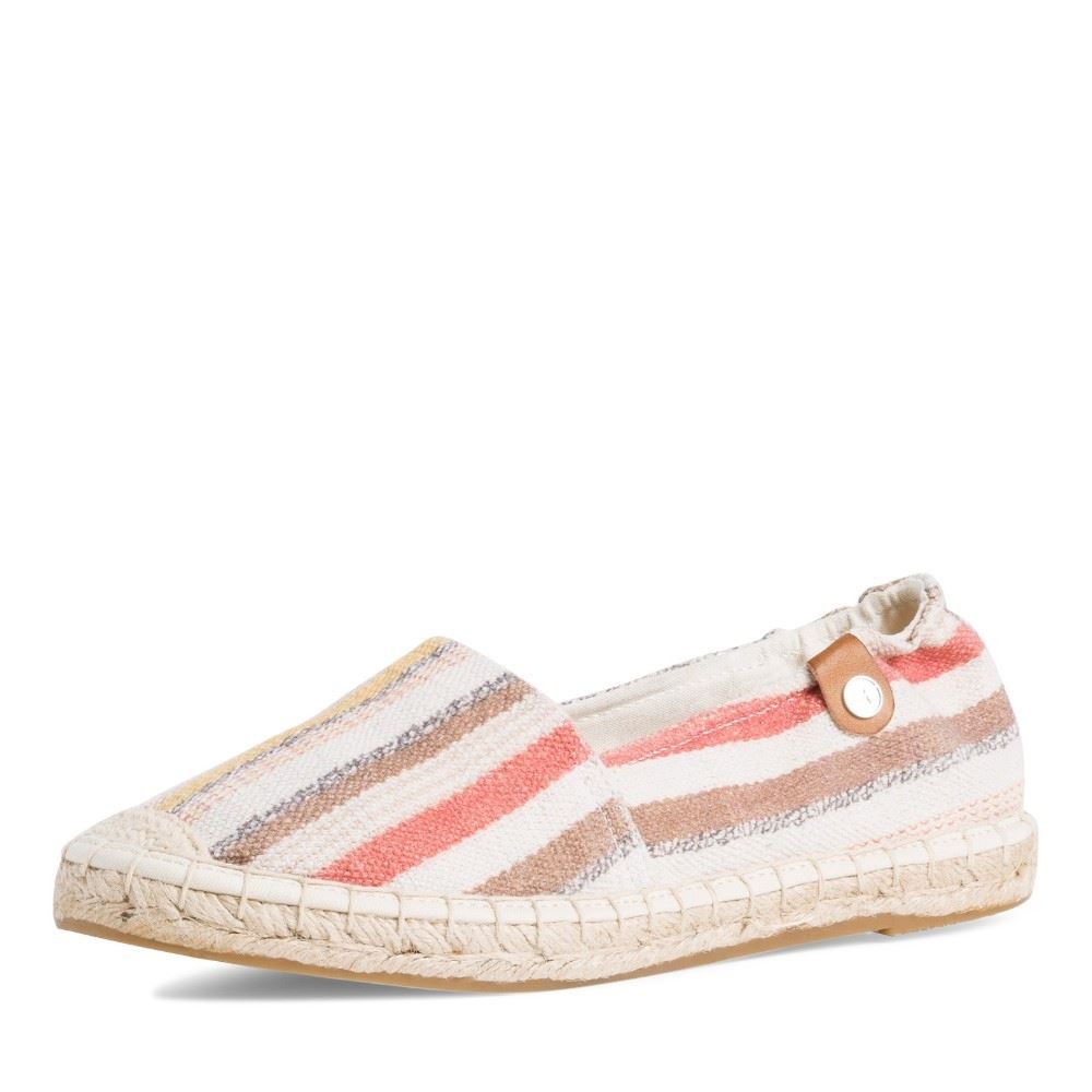 Tamaris Espadrill Slipper blau gestreift 1-1-24605-26 37 | 957 ETHNO STRIP | 