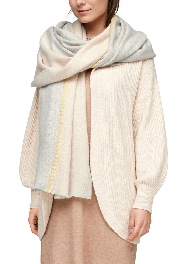 s.Oliver Damen 201.10.012.25.277.2056622 Winter-Schal, Beige(81G1) 