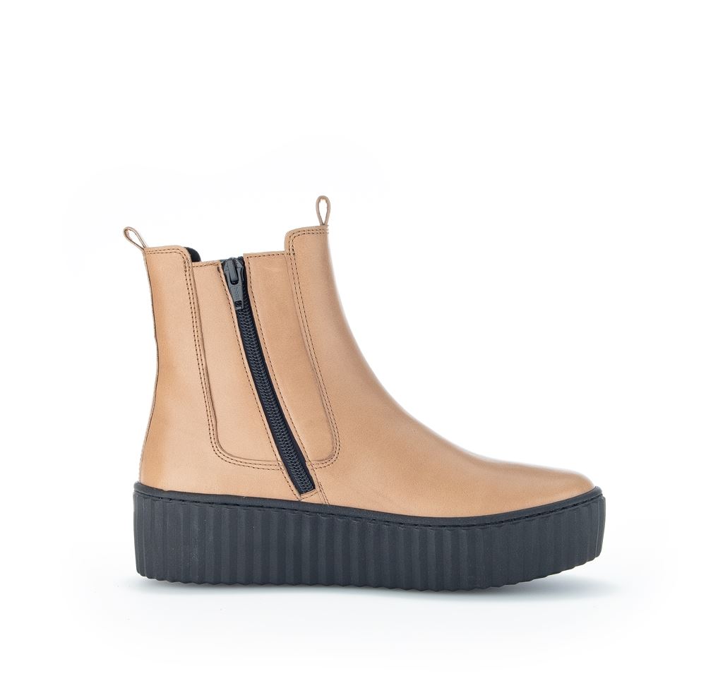 Gabor by Yvonne Catterfeld Chelsea-Boot Leder Wechselfußbett braun S22 93.712.24 
