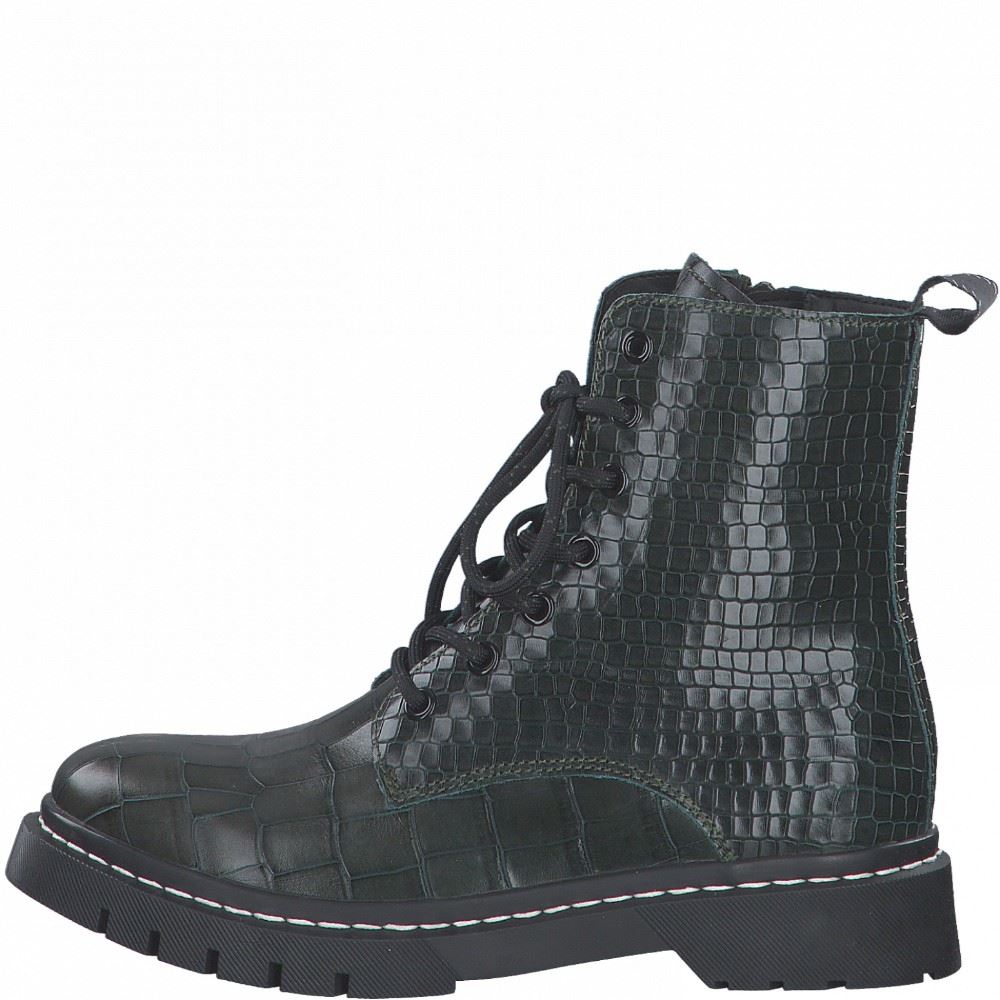 Tamaris Schhnürstiefelette olive S21 1-1-25865-27 36 | 725 OLIVE CROCO | 