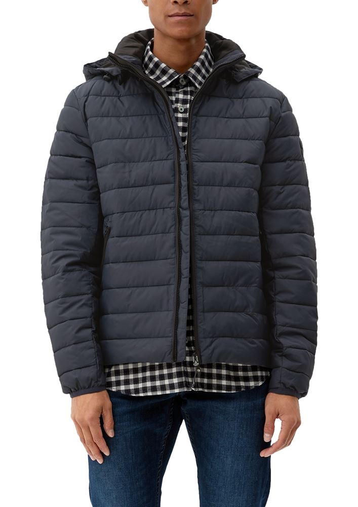 s.Oliver Herren Steppjacke Stehkragen Light- Down- Optik Zwei- Wege- Reißverschluss  S22 2115321 