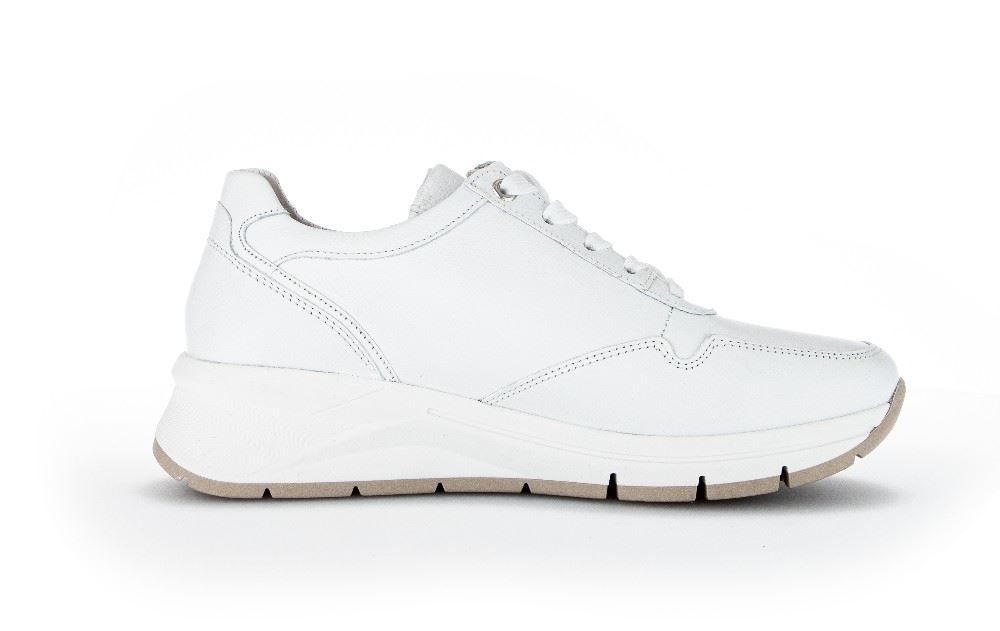 Gabor Sneaker low Leder Comfort- Mehrweite Wechselfußbett weiß S12 86.587.50 7 | weiss | H