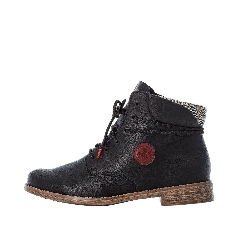 Rieker Antistress Schnürboot Stiefelette schwarz S21  77431-00 