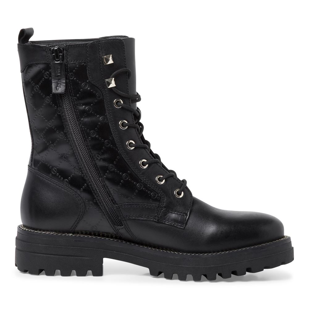 Tamaris Schnürboots, Schnürstiefelette Logo- Prägung TOUCHit-Fußbett  schwarz S22 1-1-25224-29 39 | 001 BLACK | 