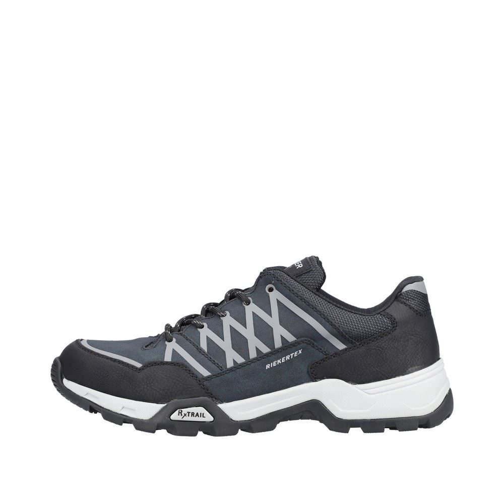 Rieker Antistress Herren Schnürhalbschuh Trekkingschuh TEX- Membran blau S22 16602-14 41 | schwarz/dust/pa | G
