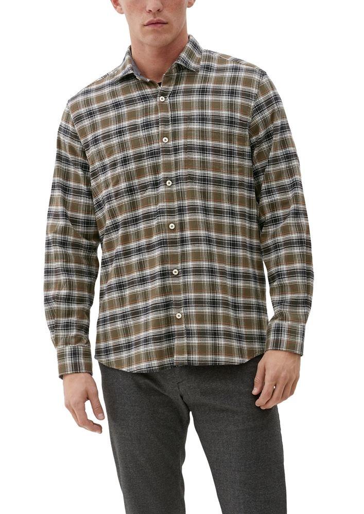 s.Oliver Hemd Regular: Karohemd aus Twill S22 2121004 