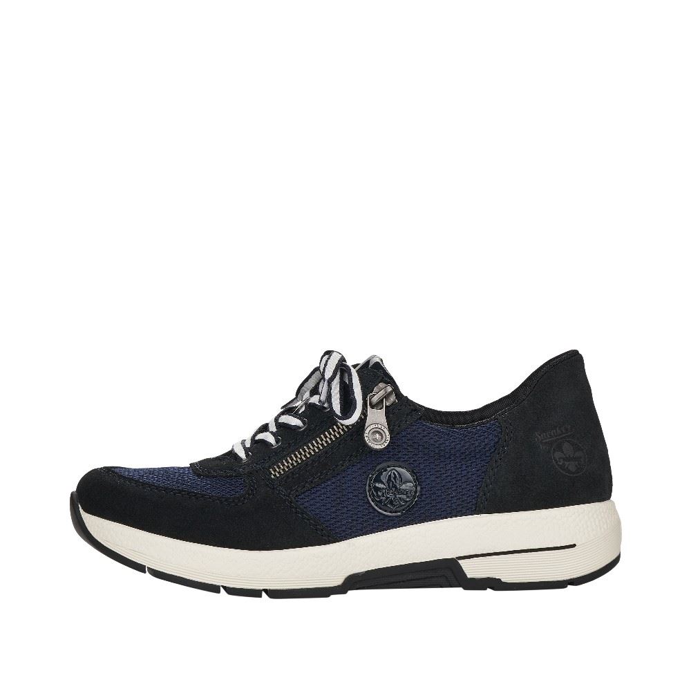 Rieker Antistress Schnürschuh Sneaker blau S12 N8451-14 38 | pazifik/marine/ | F