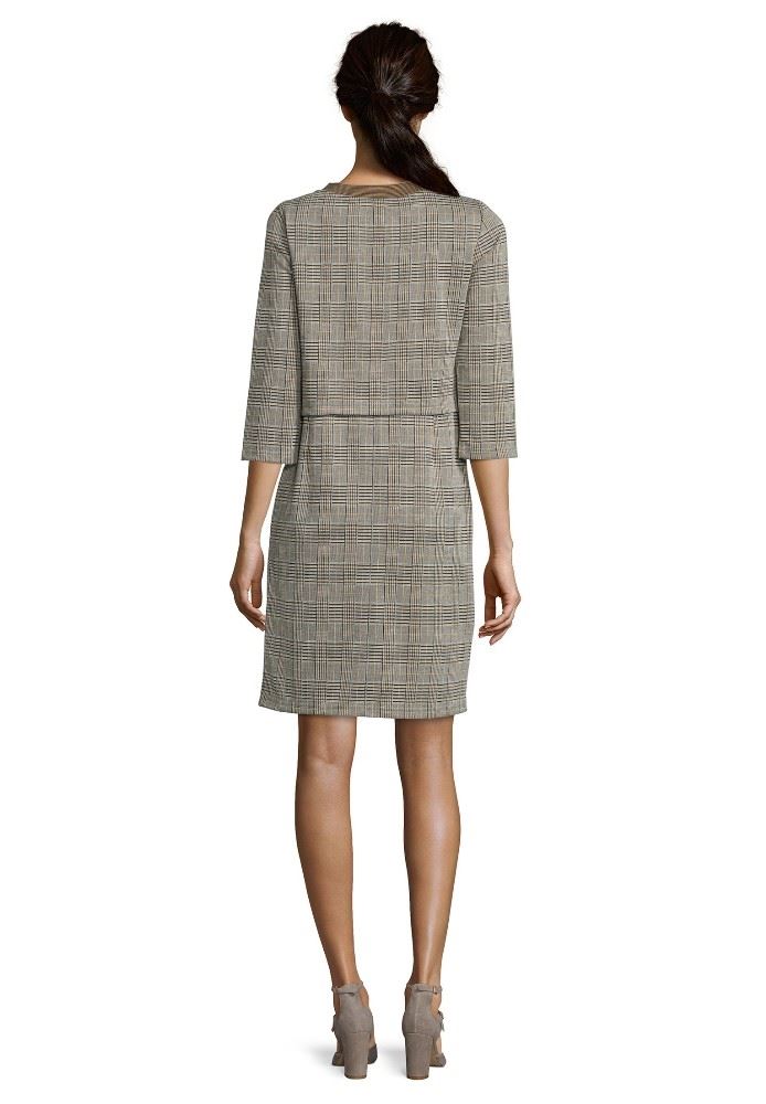 Betty Barclay Kleid kariert schwarz camel 64180629 