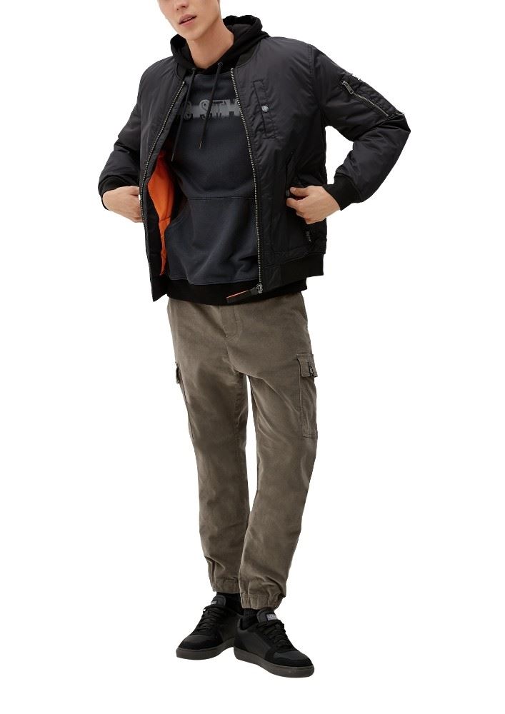 QS designed by Klassische Bomberjacke schwarz S22  2117499 XXL | 9999 GREY/BLACK | 