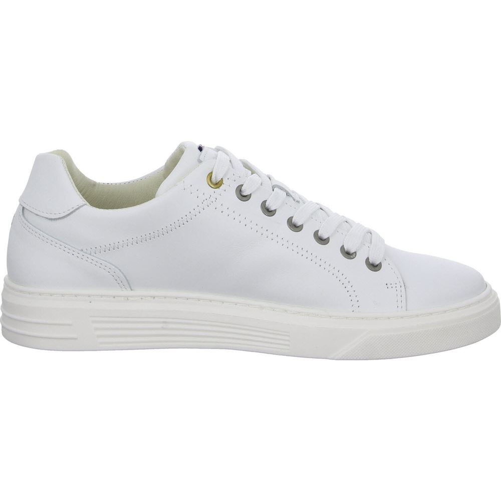 Bullboxer Herren Sneaker Schnürschuh Leder weiß S13 213K26611F 