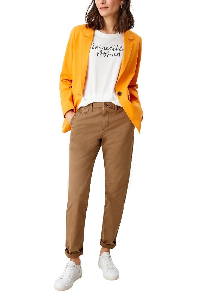 s.Oliver Shirt Baumwolle mit Stickerei 2114700 S | 02D0 off white | 