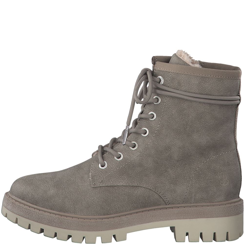 s.Oliver Damen Schnürboots Warmfutterr SOFT- FOAM Innensohle grau beige S22 5-5-26238-29 39 | 341 TAUPE | 