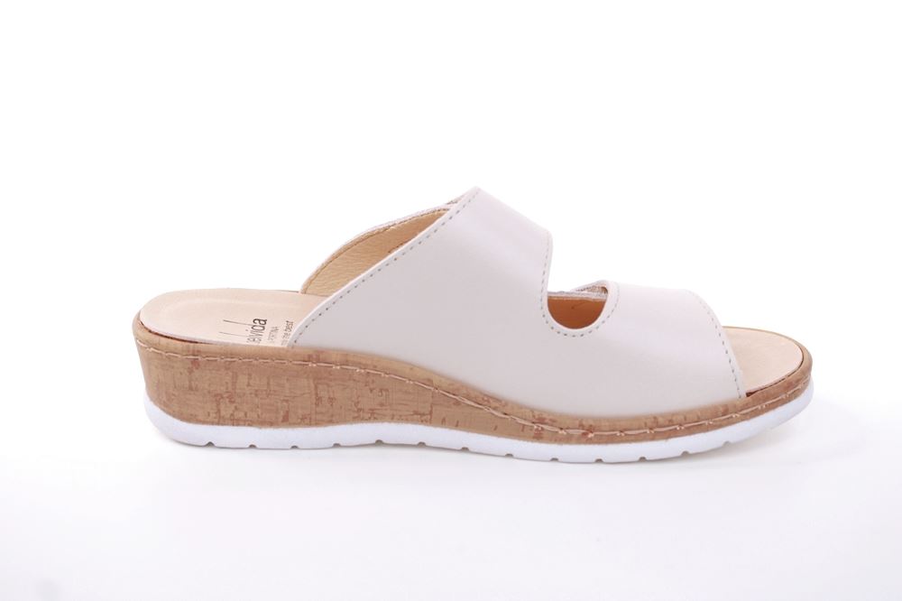Portina Bequempantolette Wechselfußbett komplett Leder beige S12 42202K 38 | beige | 