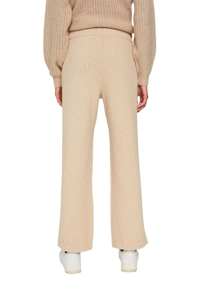 EDC Strickhose weites Bein Wolle elastischer Kordelzugbund beige S21 091CC1B301 S | C274 BEIGE 5 | 