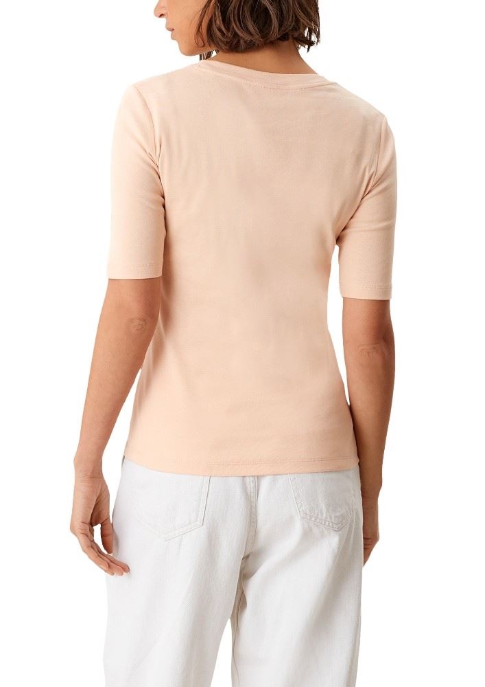 s.Oliver Shirt mit Frontprint Rundhals 2111789 XL | 09D3 pink sand | 