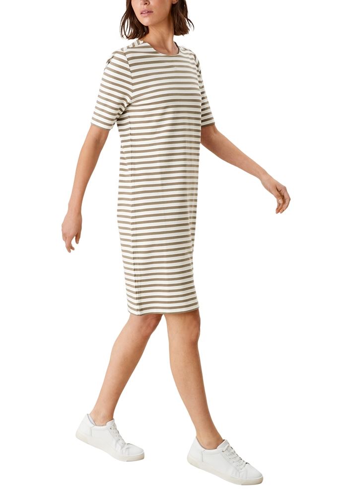 s.Oliver Sweatkleid mit Streifenmuster 2114243 36 | 72G0 dusty oliv | 
