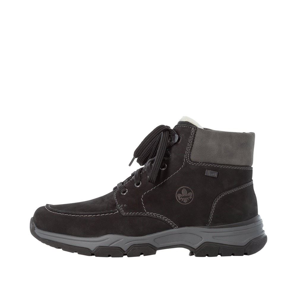 Rieker Antistress Herren Schnürboot Schnürschuh Leder TEX- Membran schwarz S22 31240-00 