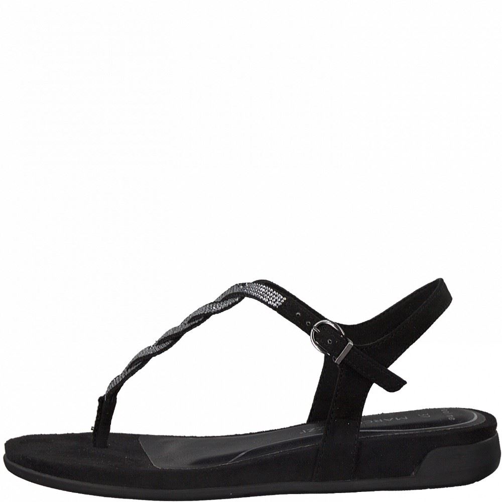 Marco Tozzi Sandale Zehentrenner schwarz 2-2-28409-26 39 | 098 BLACK COMB | 