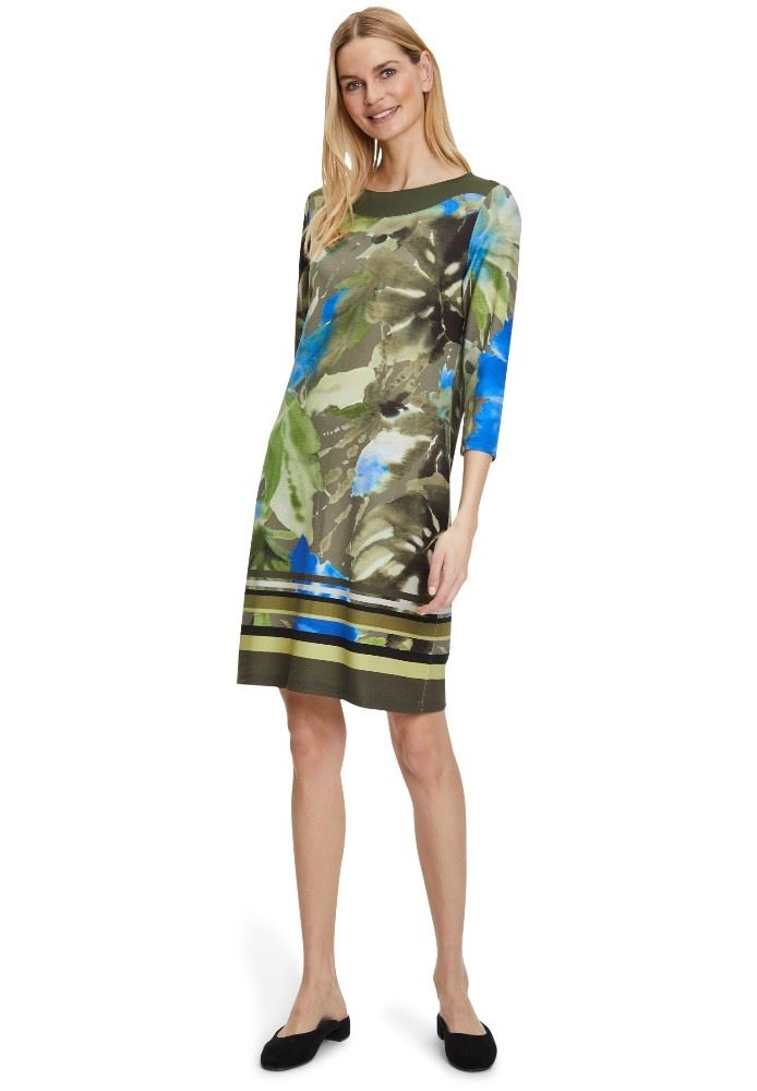 Betty Barclay Businesskleid 3/4 Arm khaki blau S12 11342996 38 | 5881 Khaki/Blue | 