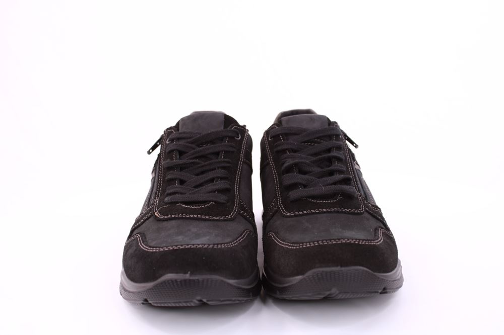 IMAC Herren Schnürschuh Sneaker  Nubukleder bequem schwarz S21 803178 40 | nero | 