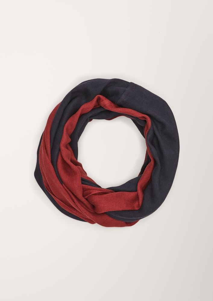 s.Oliver Loop-Schal im Colourblocking-Look S22  2121016 OneSize | 3877 RED | 