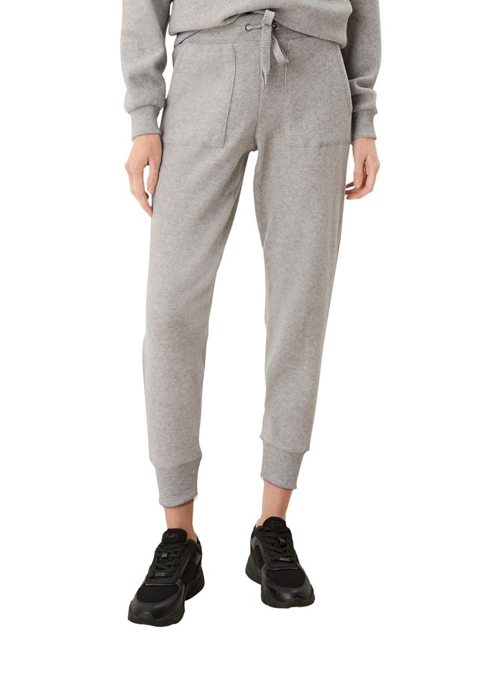 QS designed by Jogginghose Ripp- Hose grau S21 2107550 