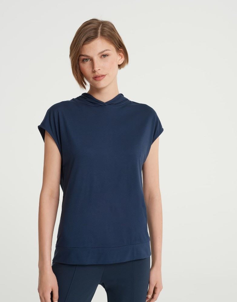 OPUS Shirt SASTATU Kapuze blau S22 246189269100 40 | 60007 blue shad | 