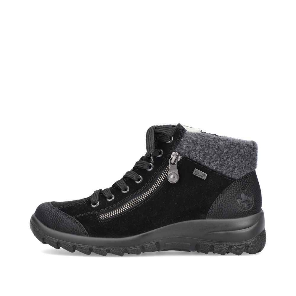 Rieker Antistress Schnürschuh  Rauleder RiekerTEX- Membran schwarz S21 L7132-01 