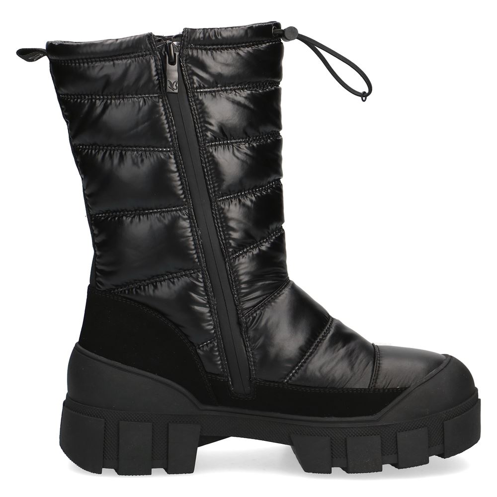 Caprice Damen Schlupfstiefel Warmfutter derbe Sohle schwarz S22 9-9-26444-29 36 | 019 BLACK COMB | 