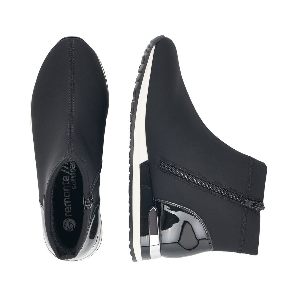 Remonte Schnürstiefel Tex - Membran schwarz Wechselfußbett Reißverschluss R2571-02 40 | nero/schwarz | F