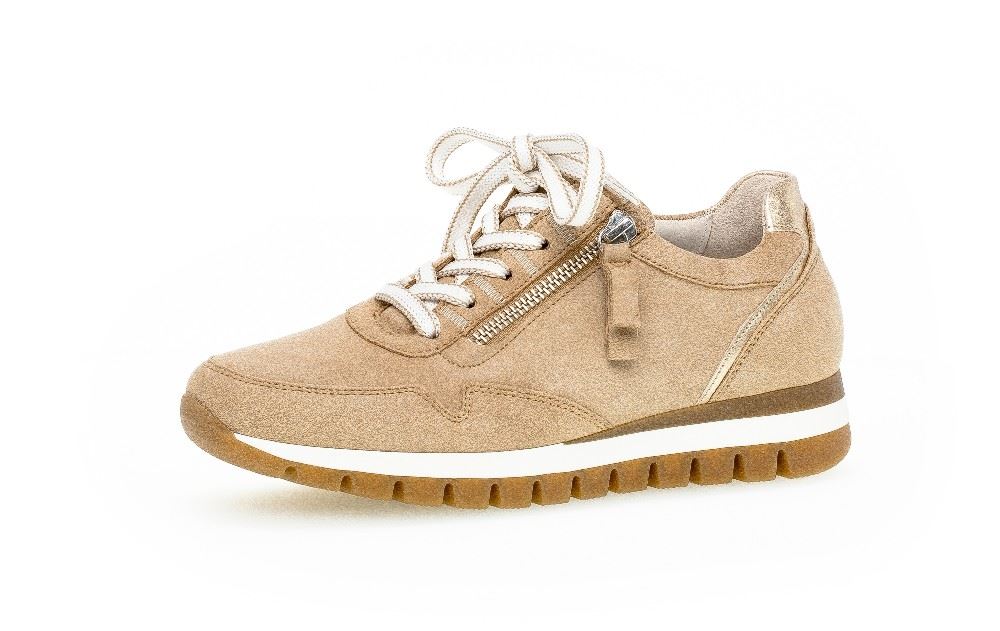 Gabor Sneaker Schnürer Reißverschluss H - Weite sand  66.438.30 