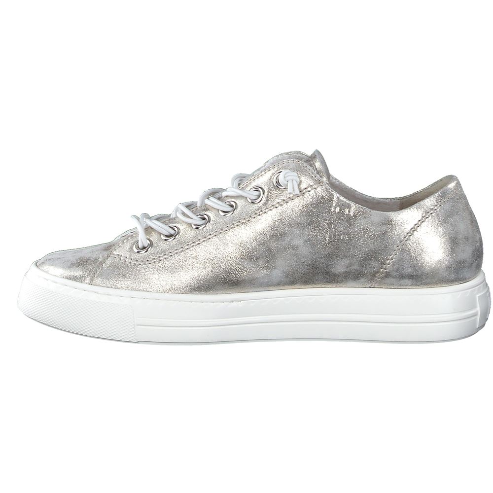 Paul Green Super Soft Pauls mit Relax Weite Wechselfußbett Leder metallic silber S13 4081-033 