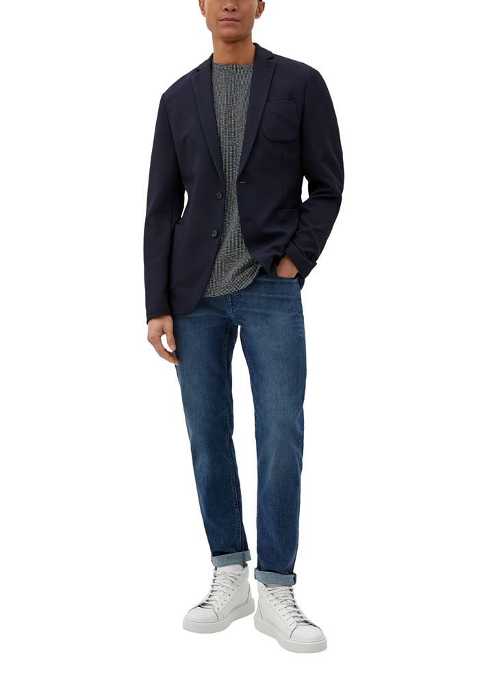 s.Oliver Blazer mit Piquéstruktur navy S13  2125816 52 | 59M1 BLUE | 