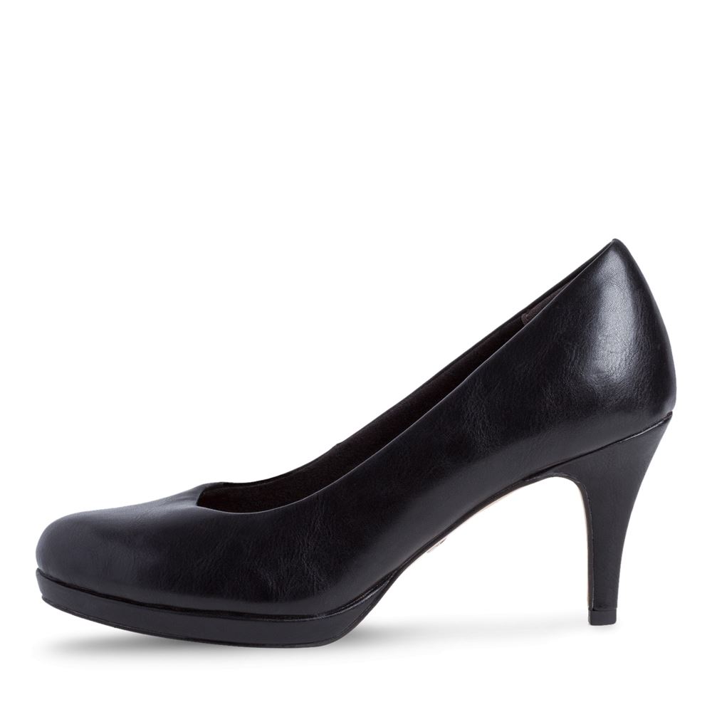 Tamaris Pumps Stiletto- Absatz TOUCHit Fußbett old rose und schwarz S12 1-1-22444-28 