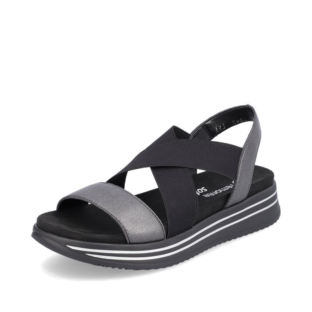 Remonte Damen Riemchensandalen nachtschwarz S13  R2954-01 