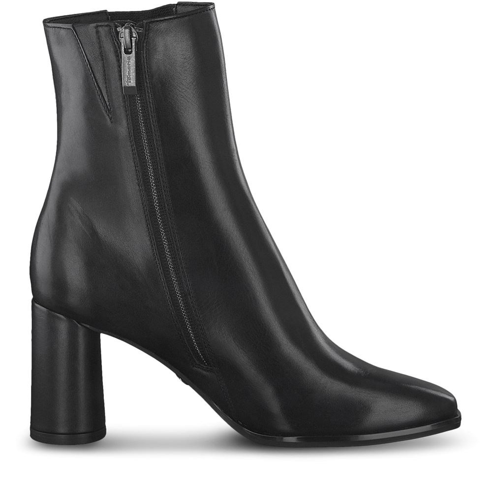 Tamaris Stiefelette Leder TOUCHit-Fußbett ANTISHOKK schwarz S22  1-1-25361-29 39 | 001 BLACK | 