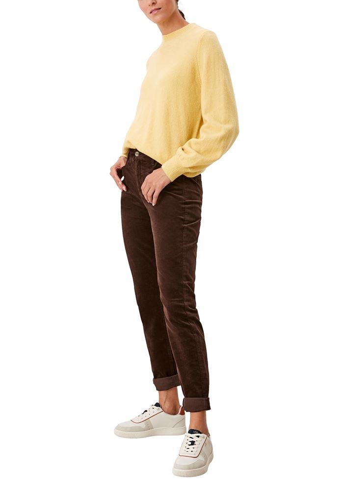 s.Oliver Strickpullover Loose Fit Wolle gelb S21 2107254 