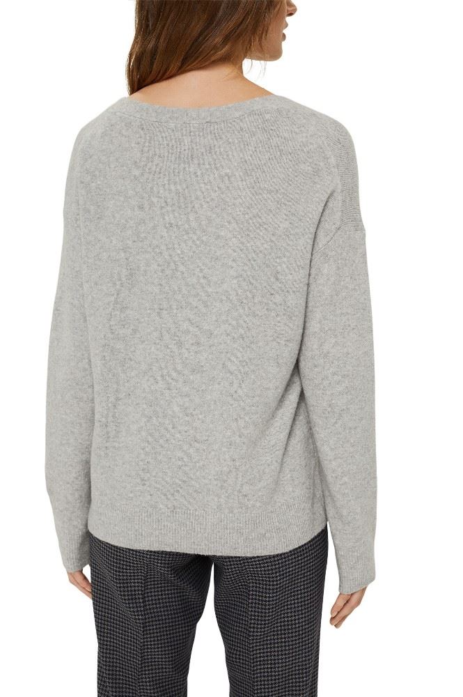 ESPRIT V-Neck-Pullover mit Wolle 991EE1I325 