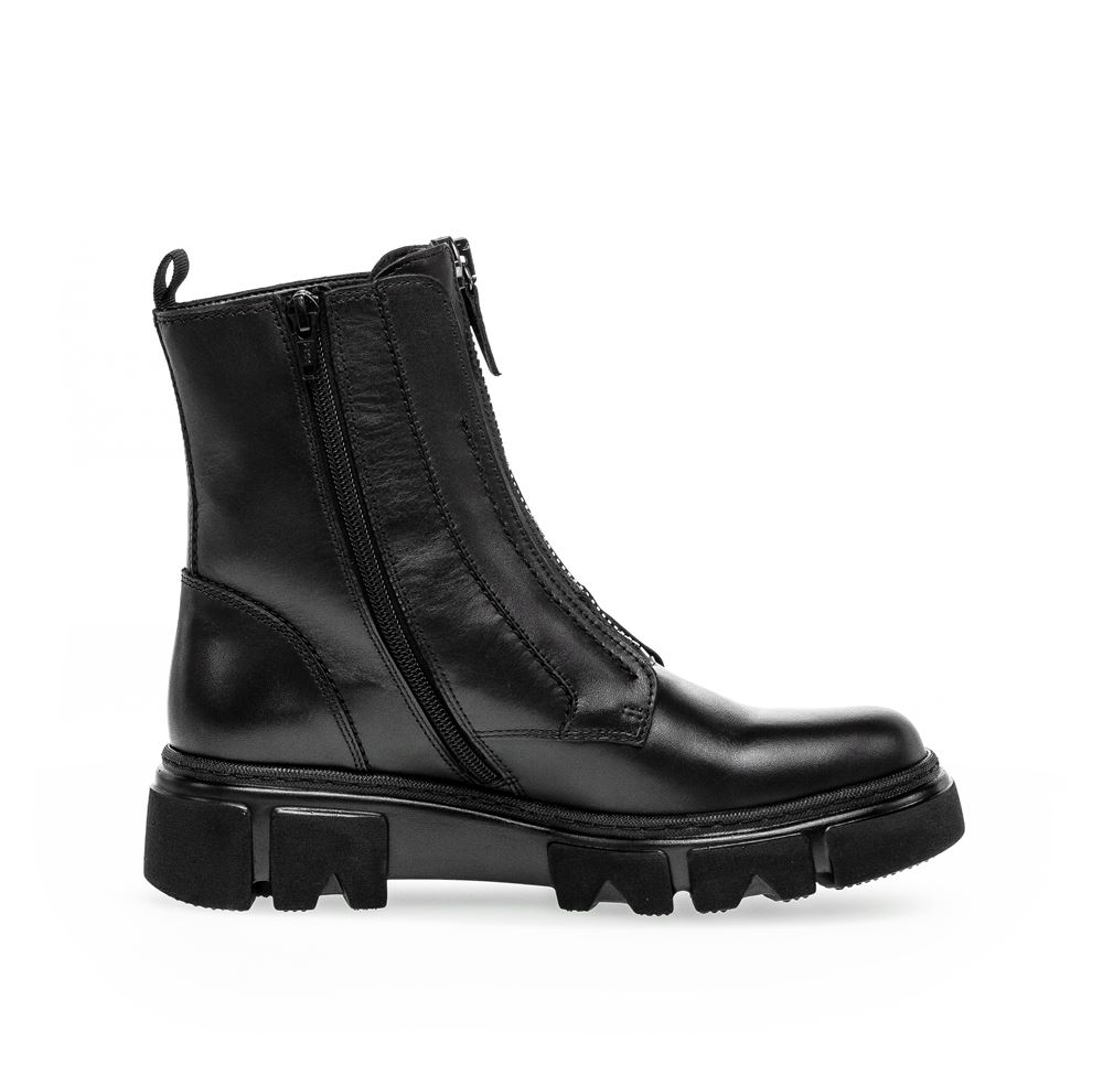 Gabor Biker Boots Leder Wechselfußbett schwarz S23 31.733.27 