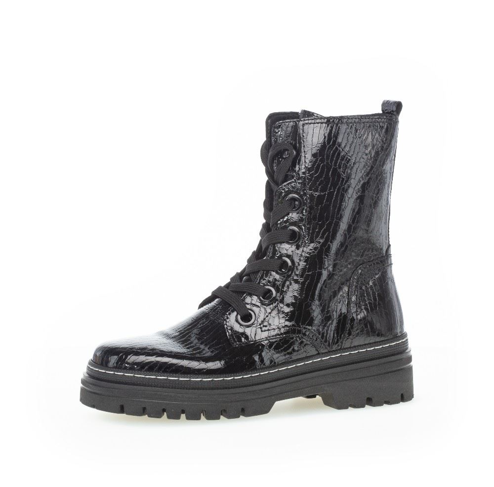 Gabor Schnürstiefelette schwarz S21 71.721.90 5,5 | schwarz (weiss) | F