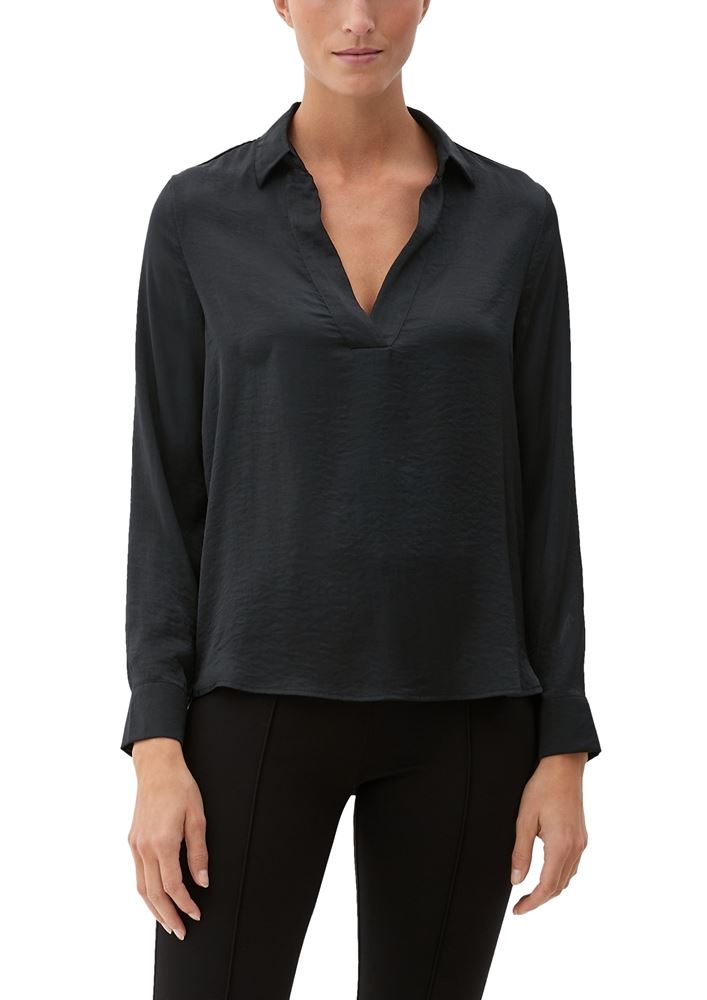 s.Oliver Bluse aus recyceltem Polyester S22  2124797 34 | 5659 BLUE | 