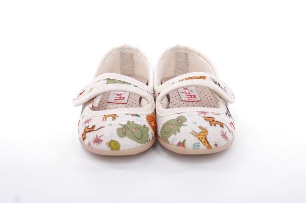 s`knöpfli Kinderausschuh Tier- Motiv Klettverschluss beige S13 I28721 