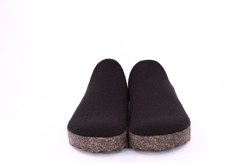 ASPORTUGUESAS Herren Pantolette Wolle Kork vegan schwarz S21 P018061000 