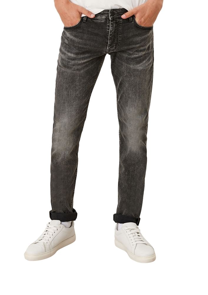 QS designed by Herren Jeans Slim- Leg grau S21 2105850 
