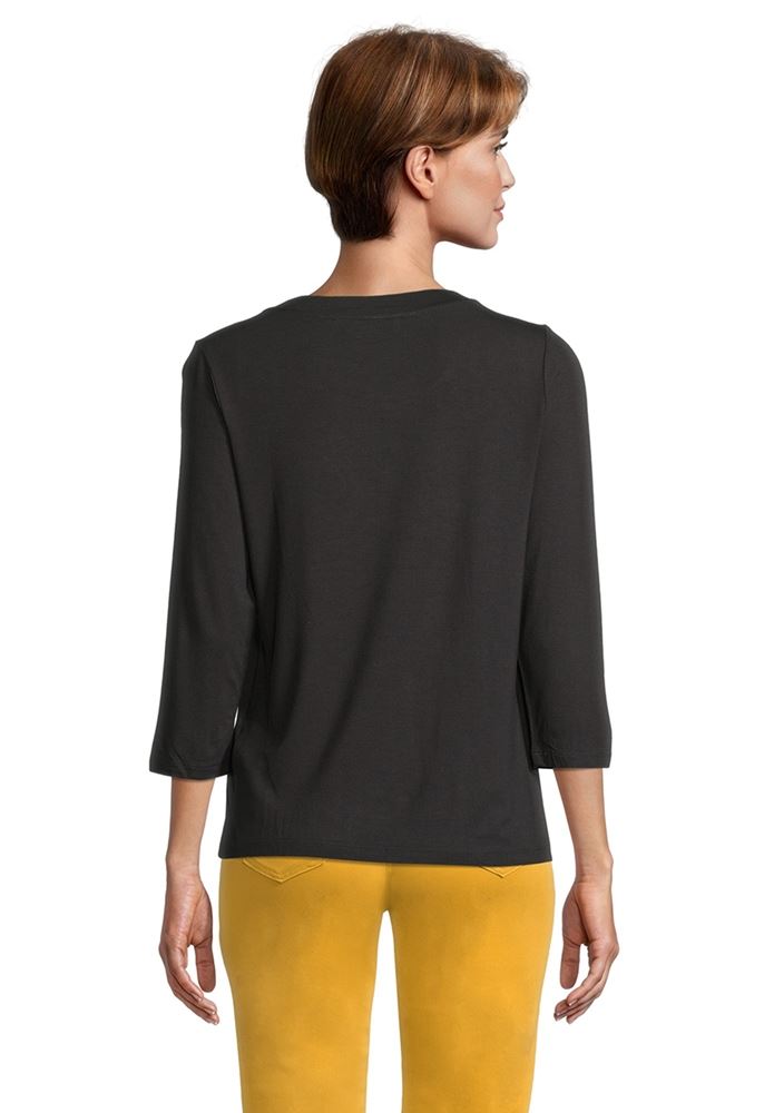Betty Barclay Shirt 3/4 Arm Rundhals Schleife schwarz S21 20712601 36 | 9820 Black/Yell | 