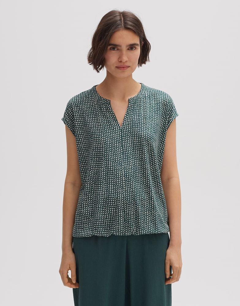 OPUS Shirt Sandeo blob S13 2411011421100 40 | 30016 deep teal | 